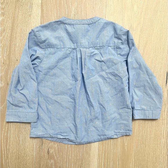 Jacadi Woven Cotton Shirt with Embroidered Anchors - Picture 3 of 4